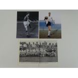 1962 ENGLAND WORLD CUP - A black/white team photograph signed by: BOBBY ROBSON / RONALD FLOWERS /