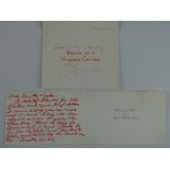 BETTY GRABLE - A pair of vintage Christmas cards, both handwritten and signed, one signed BETTY