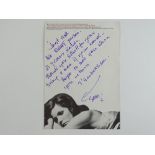 A handwritten and signed note on a paper advertisement for 'The Walking Stick', signed by SAMANTHA