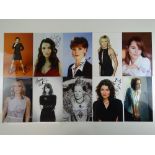 FEMALE ACTORS - A selection of signed colour and black/white photos from various film actresses (10)