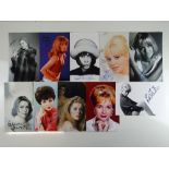 VINTAGE FEMALE ACTORS - A group of signed colour and black/white photos of various female film