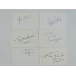 SNOOKER LOOPY: A mixed group of signed cards comprising: STEPHEN HENDRY, TERRY GRIFFITHS, JIMMY