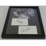 THE TWO RONNIES: A framed and glazed display of a photograph of the famous 'Four Candles' sketch