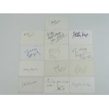 COMEDY:A mixed group of signed cards comprising: JERRY SPRINGER, WOODY ALLEN, GEORGE SEGAL, JOAN