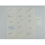ENGLAND ON THE PITCH: A mixed group of signed cards comprising: RON HARRIS, RON ATKINSON, LAURIE