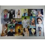 TV ACTORS - A selection of signed colour and black/white photos from mostly female tv actors (