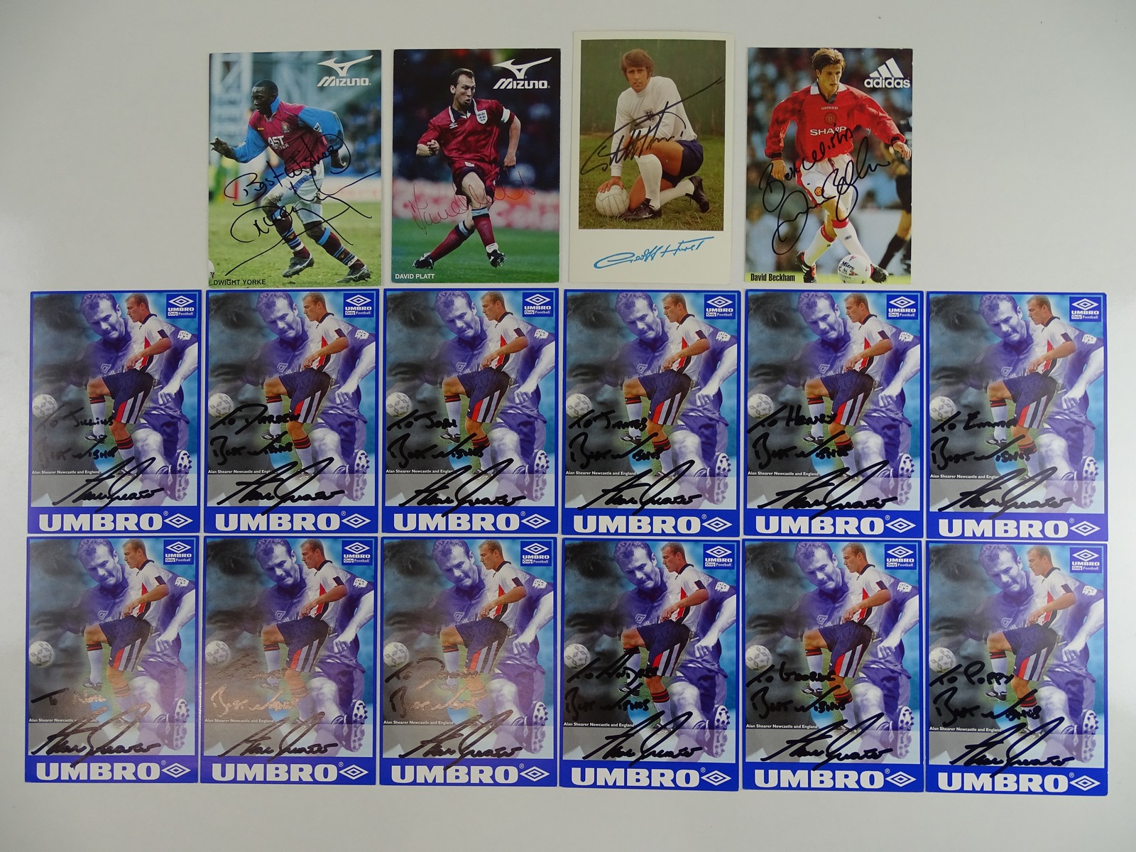 FOOTBALLERS: Selection of signed photographs