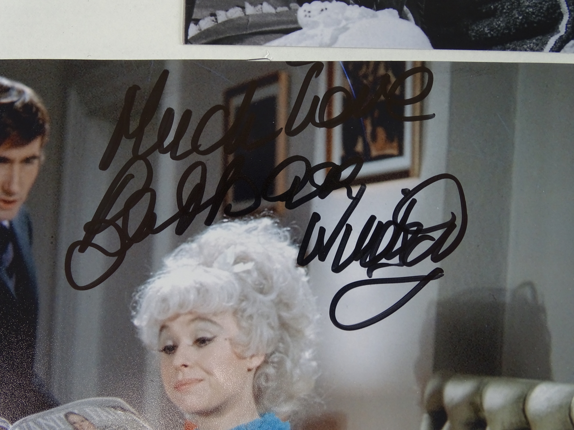 CARRY ON - A group of three signed BARBARA WINDSOR 10x8 photographs (one colour, two black/white) - Image 3 of 4