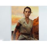 STAR WARS: A signed colour 10x8 of DAISY RIDLEY - this has been independently checked and will be