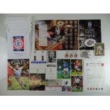 FOOTBALL - A large selection of football memorabilia including DAVID PLATT signed cards, ALAN