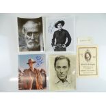 A group of six signed items comprising KEENAN WYNN, ROD CAMERON and MICHAEL WILDING signed 10 x 8
