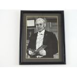 COMEDY: A framed and glazed black and white signed photograph of SPIKE MILLIGAN - PROVENANCE: The