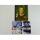 STAR TREK: A colour 10x8 photograph signed by WILLIAM SHATNER together with a DVD cover signed by