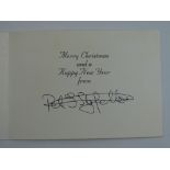 A hand signed Christmas card from PETER STRINGFELLOW - this has been independently checked and