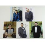 RICKY GERVAIS - A group of signed colour photos featuring RICKY GERVAIS (5) - this has been