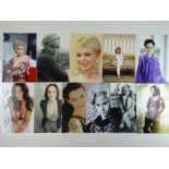 FEMALE ACTORS - A selection of signed colour and black/white photos from various film actresses (11)