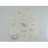 COMPOSERS etc: A mixed group of signed cards comprising: LEONARD BERNSTEIN, HENRY MANCINI, ANDREW