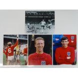 FOOTBALL - A group of four signed 10 x 8 photographs (3 colour, 1 black/white) comprising JACK