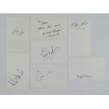 FOOTBALLERS: A mixed group of signed cards comprising: GEORGE BEST, DEREK DOUGAN, PAT RICE, JOHN