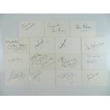 BRITISH ACTORS: A mixed group of signed cards comprising: GEOFFREY PALMER, BERNARD BRADEN, IAN