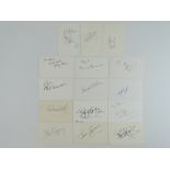 AMERICAN IDOLS: A mixed group of signed cards comprising: FRED ASTAIRE, DEBORAH KERR, JAMES