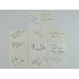 WHAT A CARRY ON! A mixed group of signed cards comprising: HATTIE JACQUES, KENNETH WILLIAMS, PETER