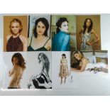 FEMALE FILM ACTORS - A group of signed colour and black/white photos of various female film