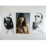 KIERA KNIGHTLEY - A group of 3 signed publicity photographs 2 x black/white, 1 x colour - this has