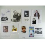 A group of signed photographs and cards comprising JOHN BISHOP, DAWN FRENCH, STEPHEN FRY,