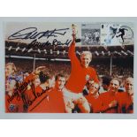 FOOTBALL - A single multi-signed 7 x 6 image of the 1966 England World Cup squad comprising