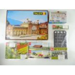 A group of unbuilt kits and accessories for N Gauge model railways by FALLER, KIBRI and BUSCH - ex-