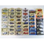A large tray of diecast vans, buses etc mostly LLEDO DAYS GONE examples - VG in G boxes (47)