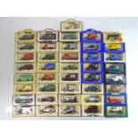 A large tray of diecast vans, buses etc mostly LLEDO DAYS GONE examples - VG in G boxes (41)