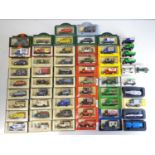 A large tray of diecast vans, buses etc mostly LLEDO DAYS GONE examples - VG in G boxes (58)