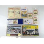 A group of unbuilt American outline N scale building kits (appear complete) G in F/G boxes (10)