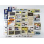 A large group of N Gauge cars, vans, lorries and buses by WIKING, RIETZE, TOMIX and others - VG (