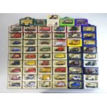 A large tray of diecast vans, buses etc mostly LLEDO DAYS GONE examples - VG in G boxes (59)