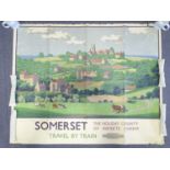 BRITISH RAILWAYS (circa 1950) - 'SOMERSET' By British Railways - Artist: Herbert Alker Tripp -