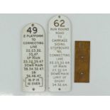 A mixed group of Railway Signal Box lever plates -origin unknown (3)