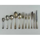A selection of silver plate Railway related cutlery - including examples from GER, LNWR, GSWR and