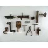 A quantity of Railway related brass and metal ware to include carriage keys, door locks etc (Q)