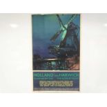 HOLLAND Via HARWICH (1932) - LNER poster with artwork by Frank Mason - Portrait (25" x 40" ) -
