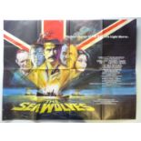 A mixed selection of UK Quad film posters - titles to include: THE SEA WOLVES (1980); RAIN MAN (