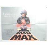 MAD MAX (1980) - British UK Quad - Mel Gibson - George Miller - Tom Beauvais artwork - 30" x 40" (76