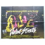 VIOLENT STREETS (1981) - UK Quad Film Poster - James Caan, Michael Mann's cinematic debut - 30" x