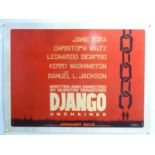 DJANGO UNCHAINED (2013) - UK Quad - Quentin Tarantino - Leonardo Di Caprio - 30" x 40" (76 x 102 cm)