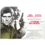 LETHAL WEAPON 1 & 2 (1987/89) - (2 in Lot) - UK Quad Film Posters - Mel Gibson, Danny Glover - 30" x