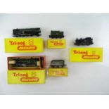 A group of TRI-ANG TT Gauge steam locomotives comprising an 0-6-0 tank, a Castle Class and a