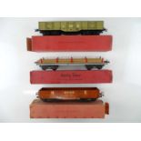 A group of HORNBY SERIES O Gauge pre-war bogie wagons - G in F/G boxes (3)