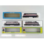 A group of HO Gauge American Outline diesel locos by ATLAS and LIFELIKE all in Amtrak liveries - G/